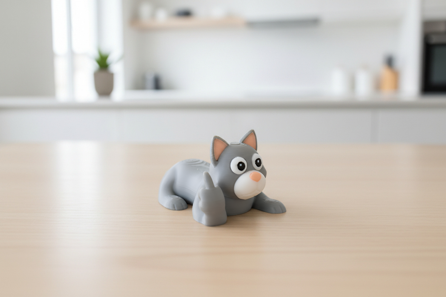 Cat Middle Finger Figurine, Funny Gag Gift