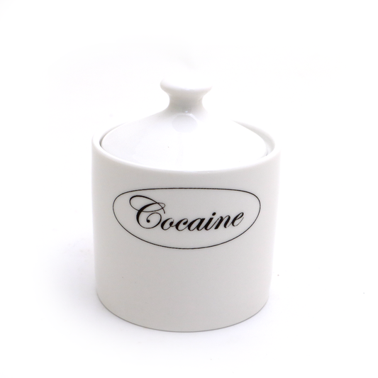 Lenny Mud Cocaine Sugar Bowl with Lid | 3.1 x 3.75 inches