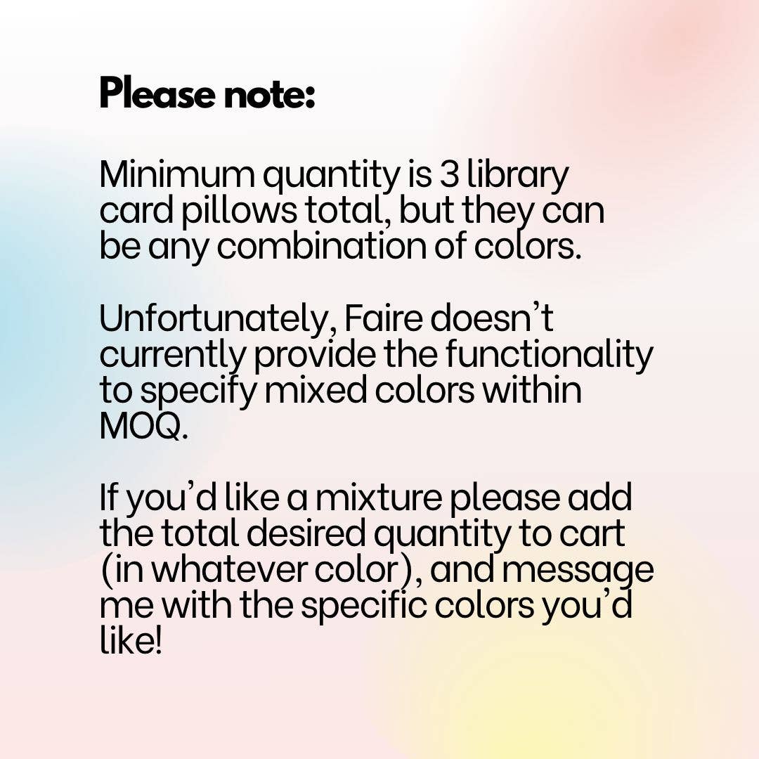 Library Card Pillows