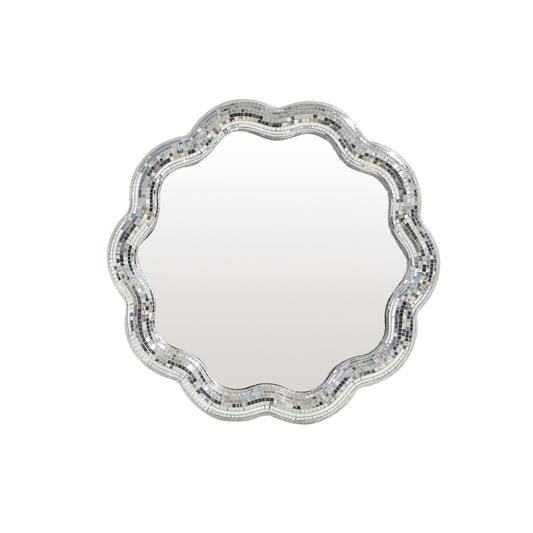 Round wavy disco mirror pm L30 W2.2 H30cm