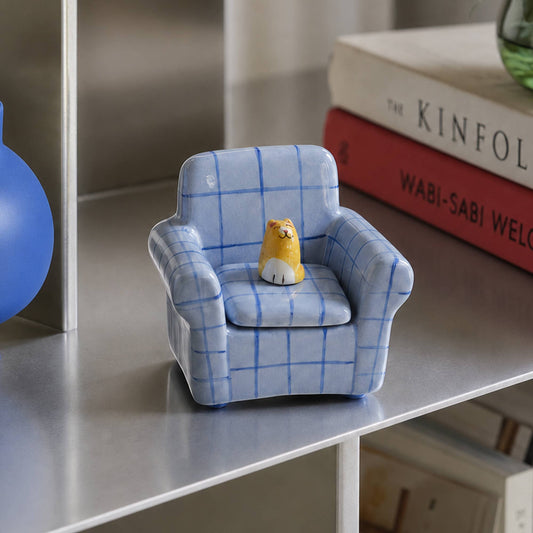 Cat on Blue Sofa Jewelry Box