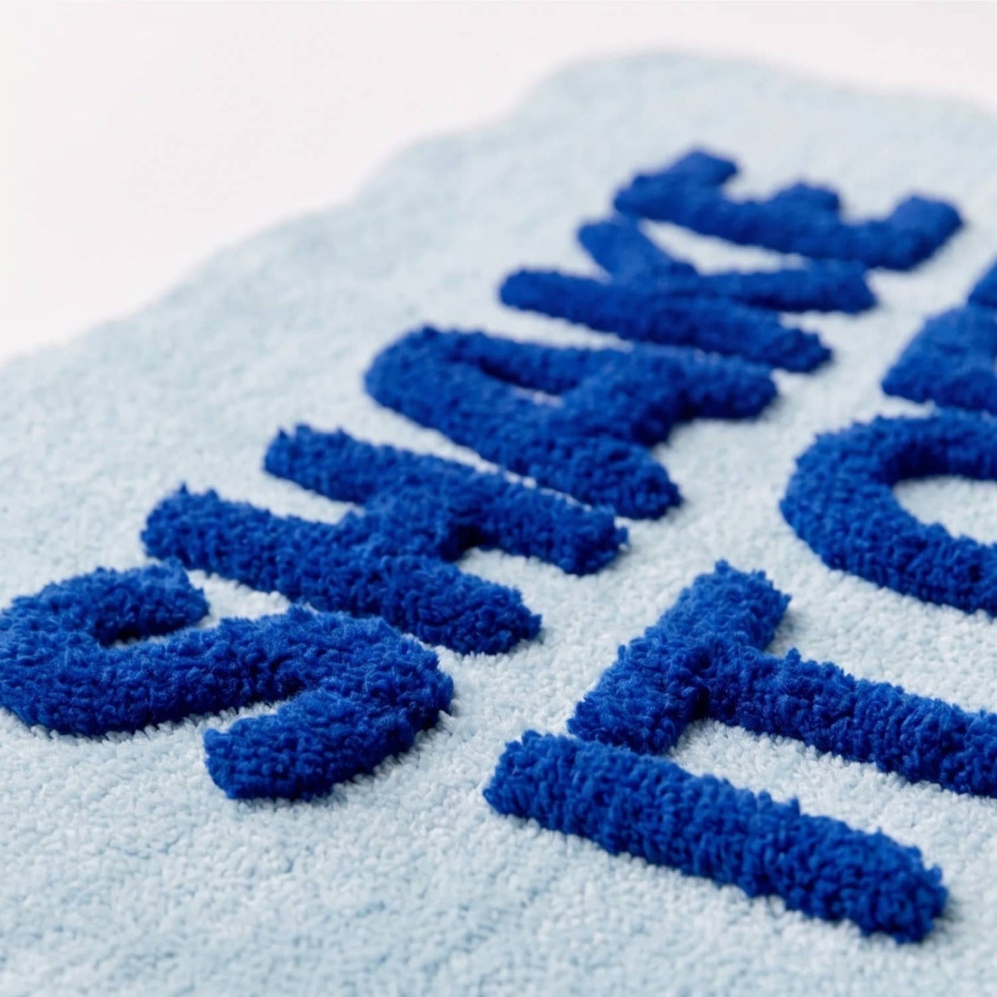 Shake It Off Slogan Bath Mat - Fun Scallop Rug