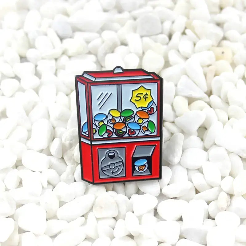 Coin Operated Candy Machine Cute Pin Creative Broach