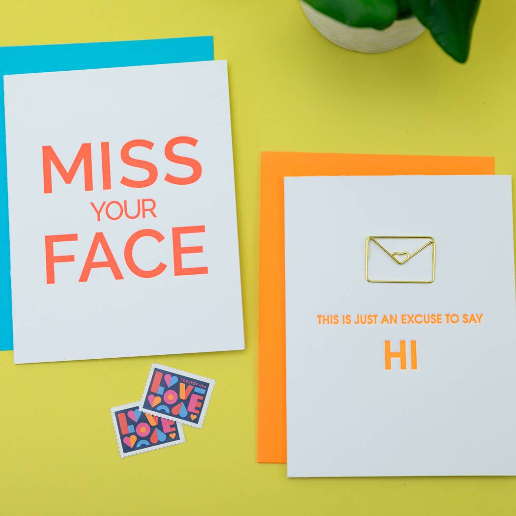 Miss Your Face - Friendship | Everyday - Letterpress Card