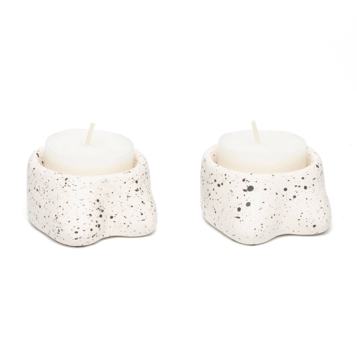 Mini Tits Candle Holders, White, Set of 2