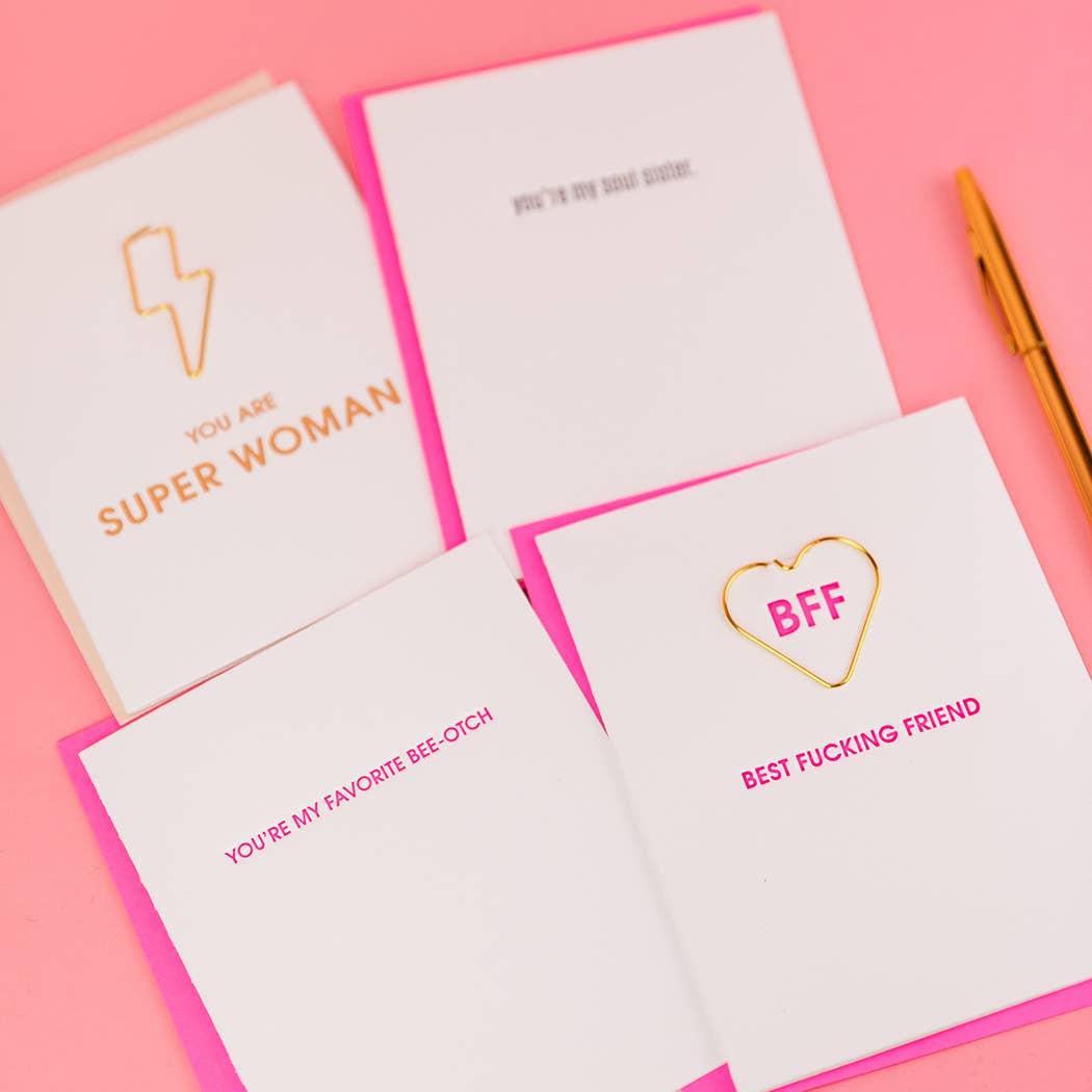 You're My Favorite Bee-otch - Friendship Letterpress Card