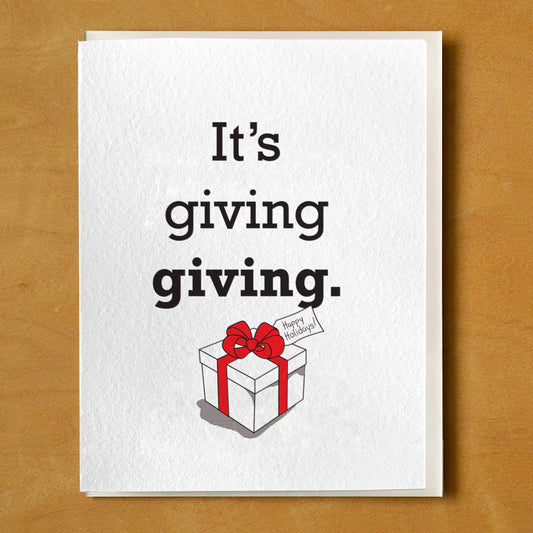 It's Giving Giving
