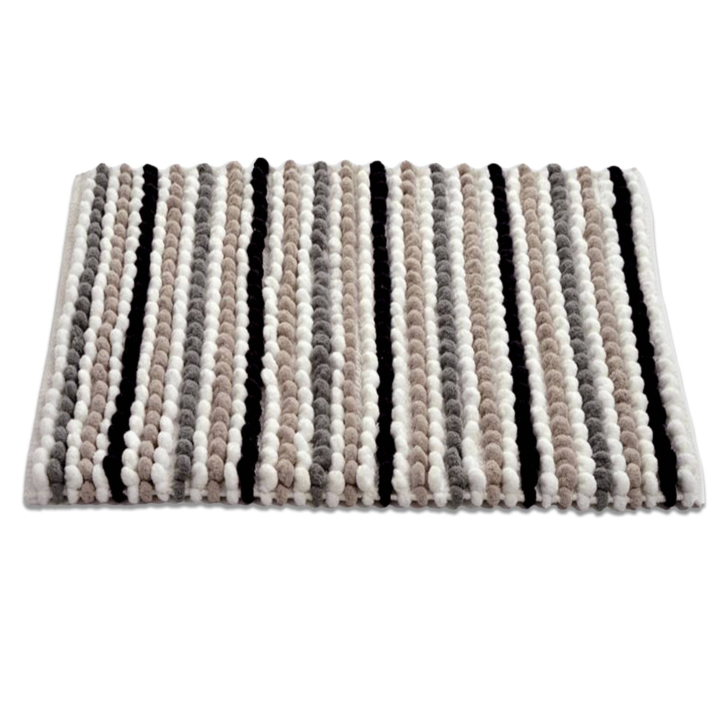 Striped Chunky Bobble Bath Mat - Super Soft & Absorbent