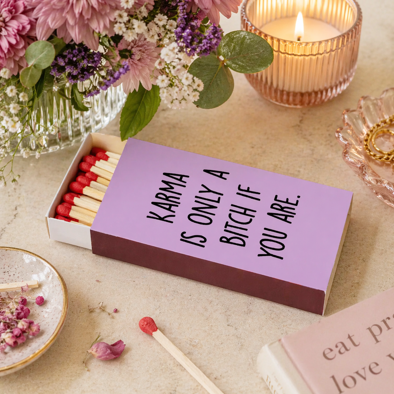 Funny Matchbox | Karma Quote Box Matches
