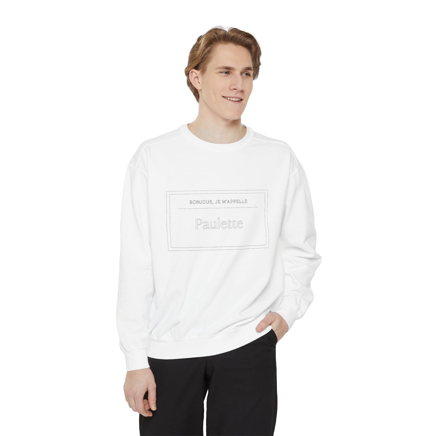 Embroidered 'Paulette' Garment-Dyed Sweatshirt