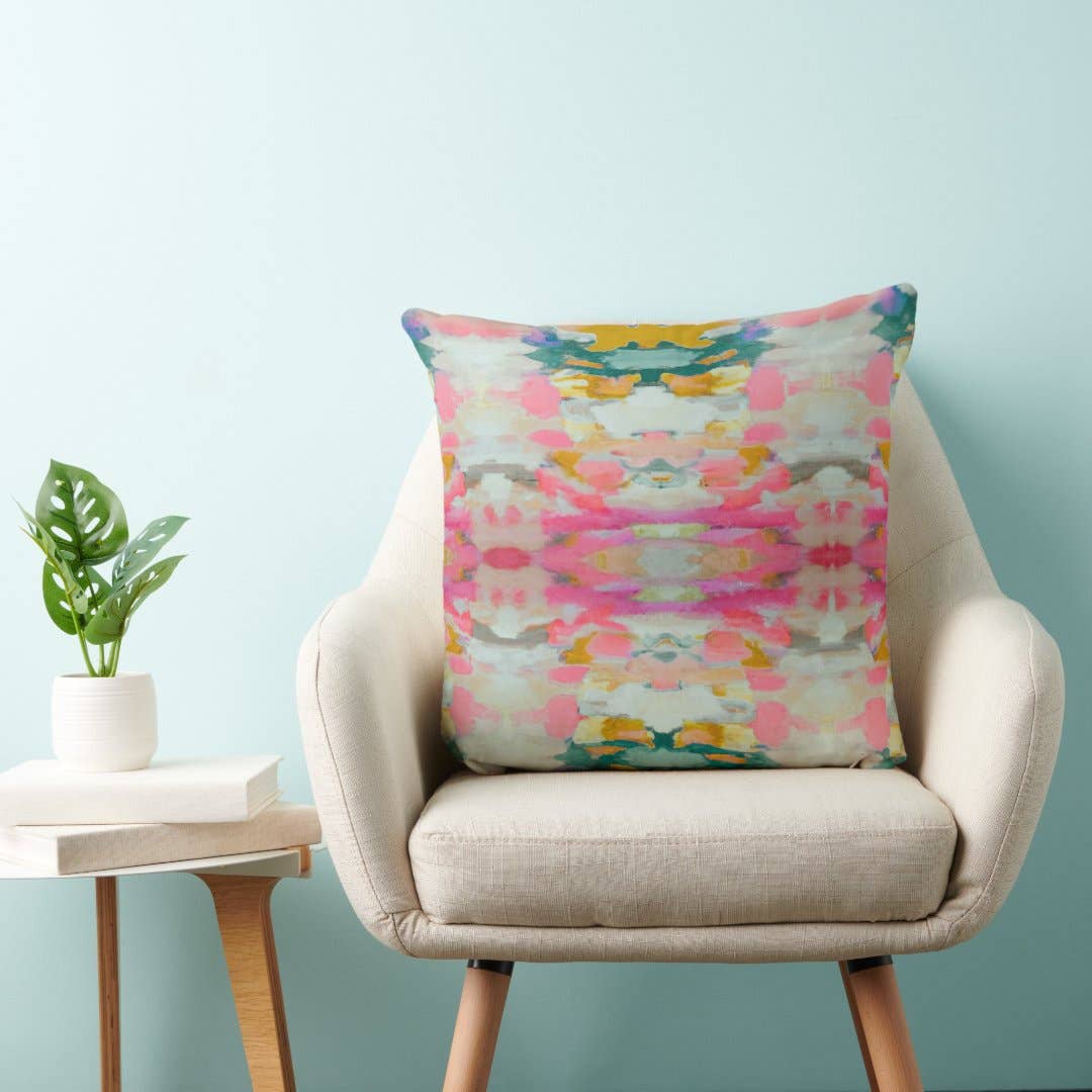 Layla Decorative Abstract Modern Art Painted Print Pillow