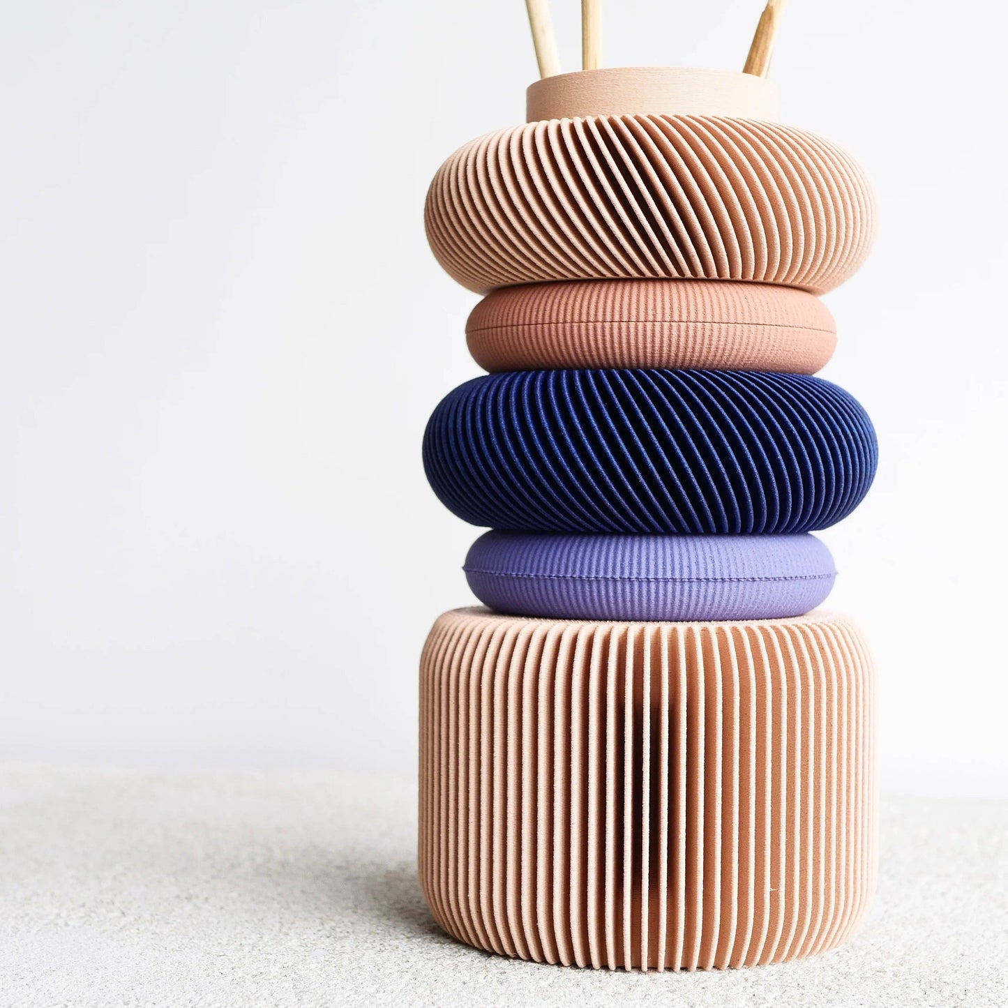 Blush Modular Vase - Pink Navy Lavender - Colorful Decor