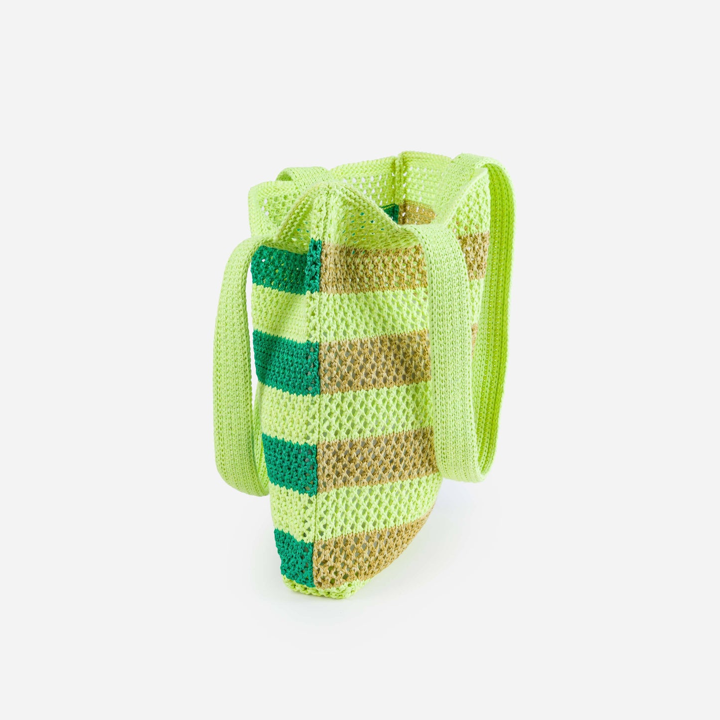 Stripe Raffia Tote