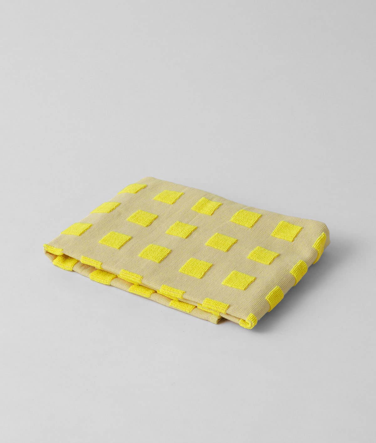 Squares Woven Terry Tea Towel – Oat/Yellow
