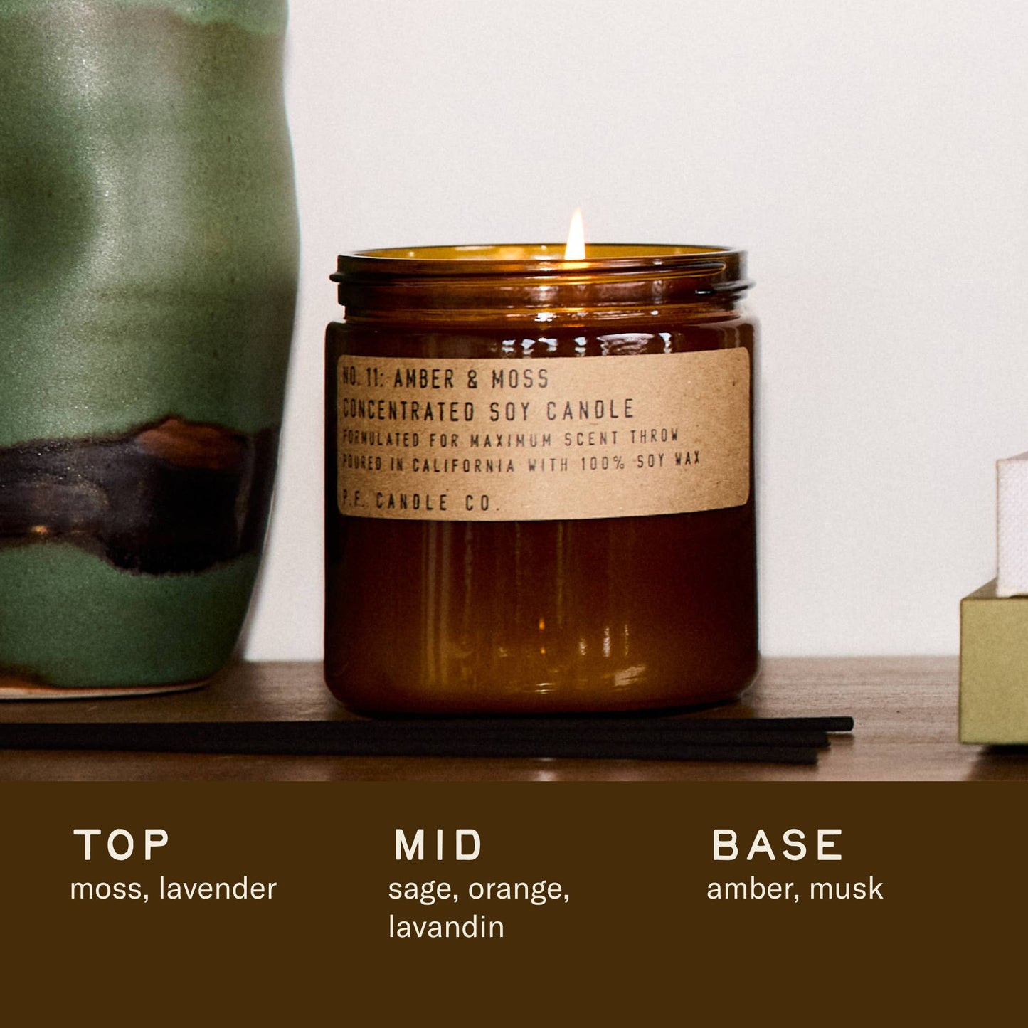 Amber & Moss - 12.5 oz Large Concentrated Candle