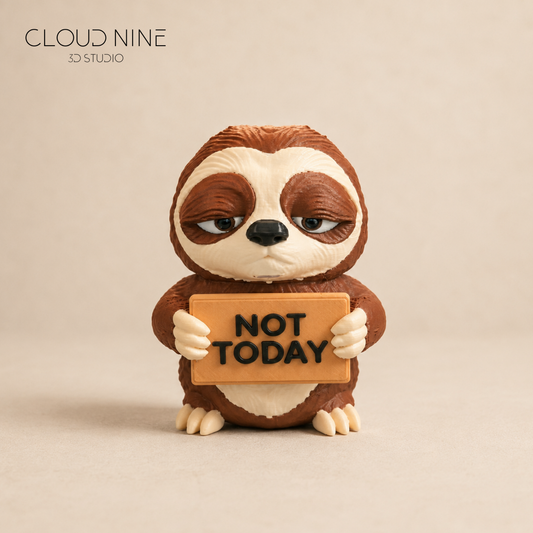 3D Printed Funny Animals with Attitude Desk Decor, Sassy Animals, SLOTH