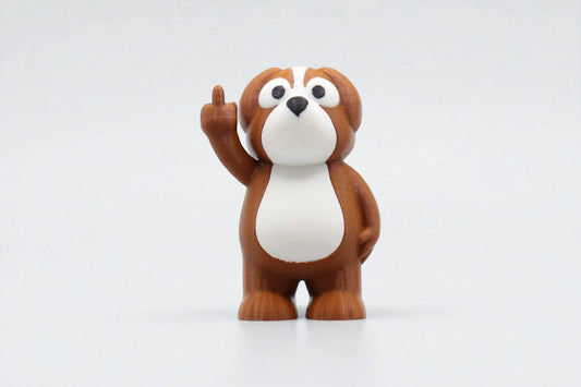 Dog Middle Finger Figurine, Funny Gag Gift