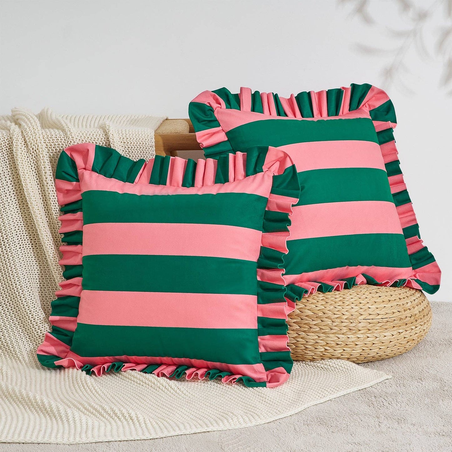 Quetzal Pillow - Pink/Dark Teal