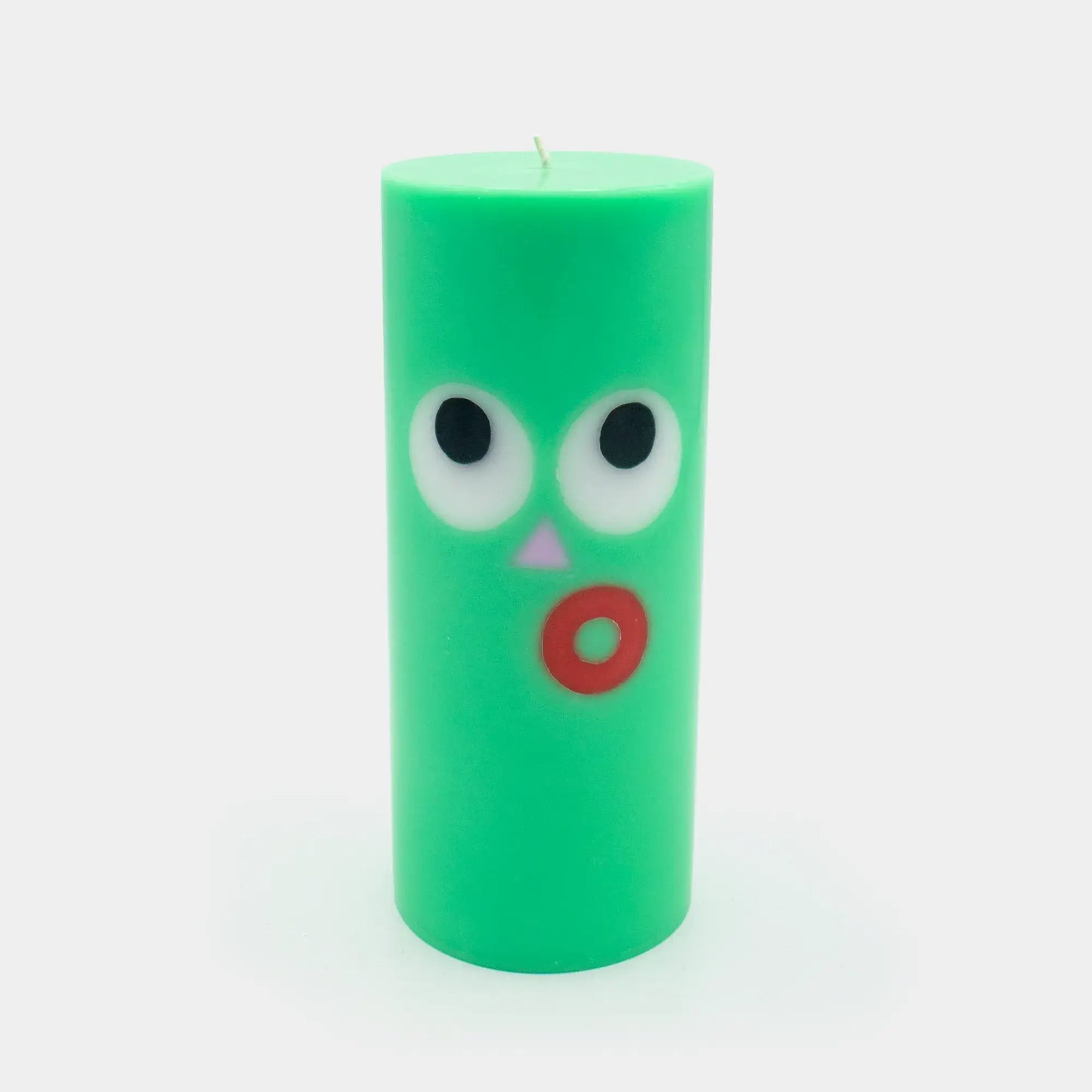 Moodz™ - Dippy Pillar Face Candle, Green, 80h