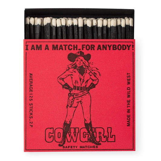 Archivist Cowgirl Safety Matchbox, 125 Matches