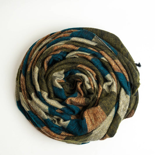 Extra Soft Yak wool Travel Throw Blanket  46"x96" Handmade