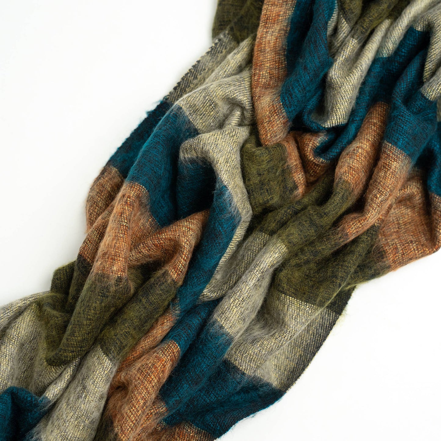 Extra Soft Yak wool Travel Throw Blanket  46"x96" Handmade