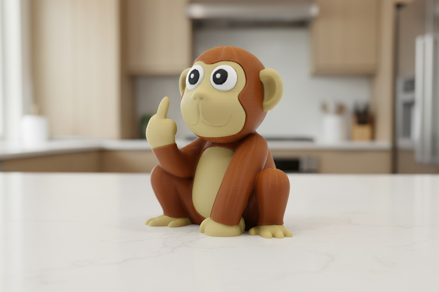 Monkey Middle Finger Figurine, Funny Gag Gift