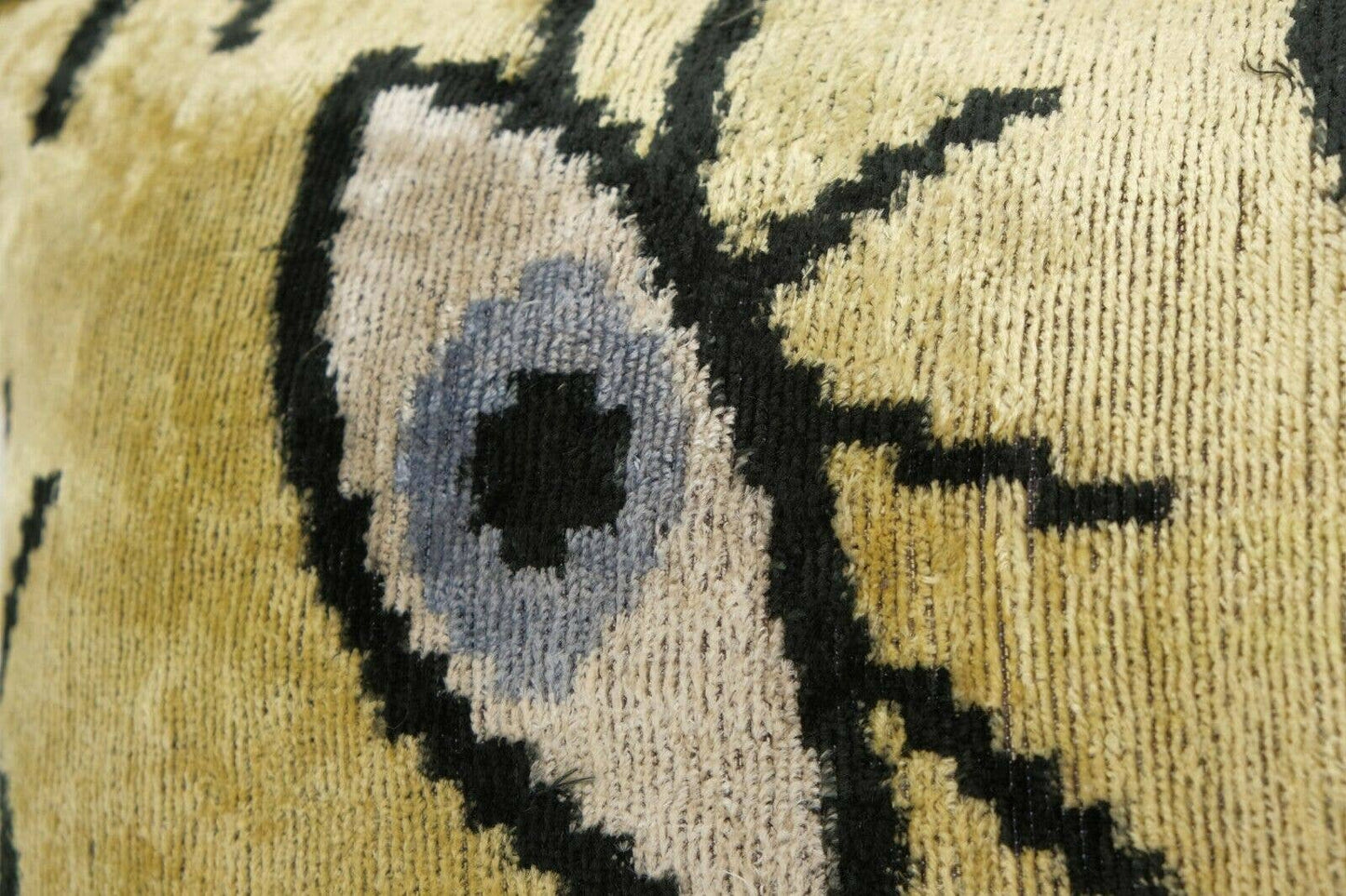 16" x 24" Ikat Eye Pillow Pillow Cover - Silk Ethnic Velvet