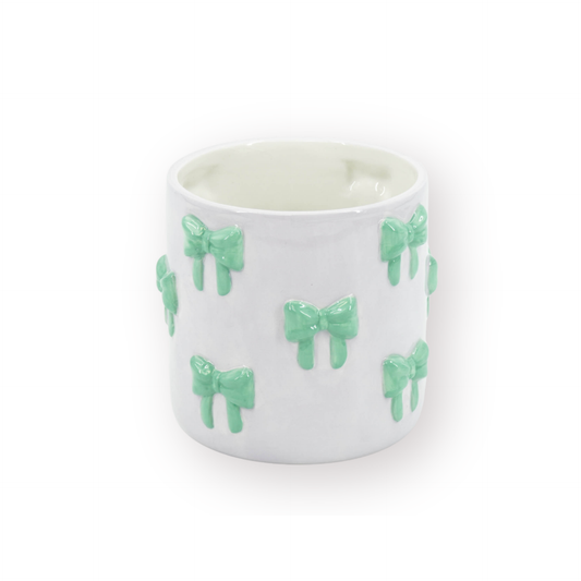 Bow Flowerpot, Lilac & Mint