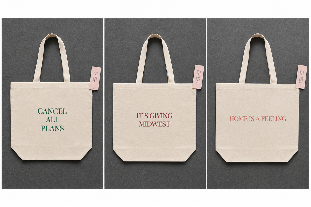 Custom Printed Large Canvas Tote Bag Exclusive to Paulette Home