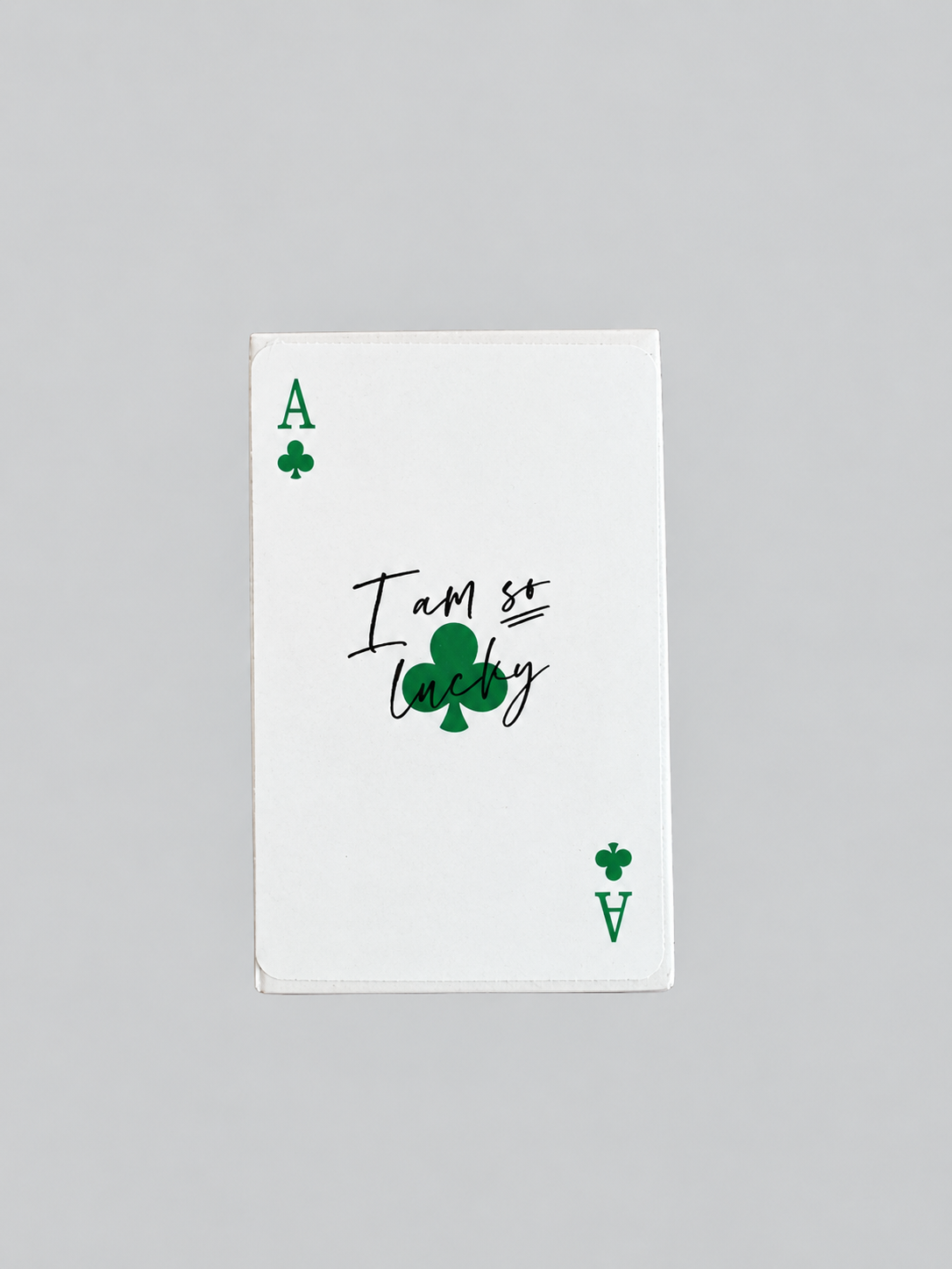 I am so Lucky Green and Gold Matchbook