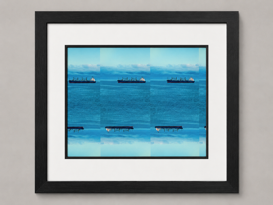 Alaskan Boat Grid Print Unique to Paulette Home