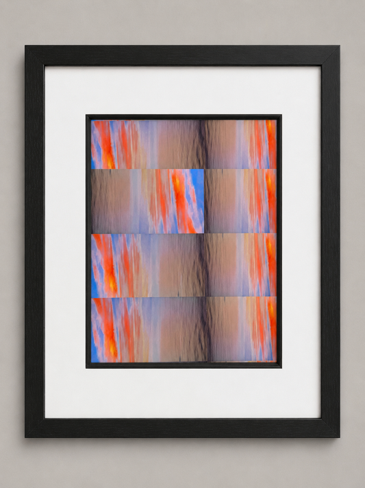 Alaska Sunset Grid Framed Print Unique to Paulette Home