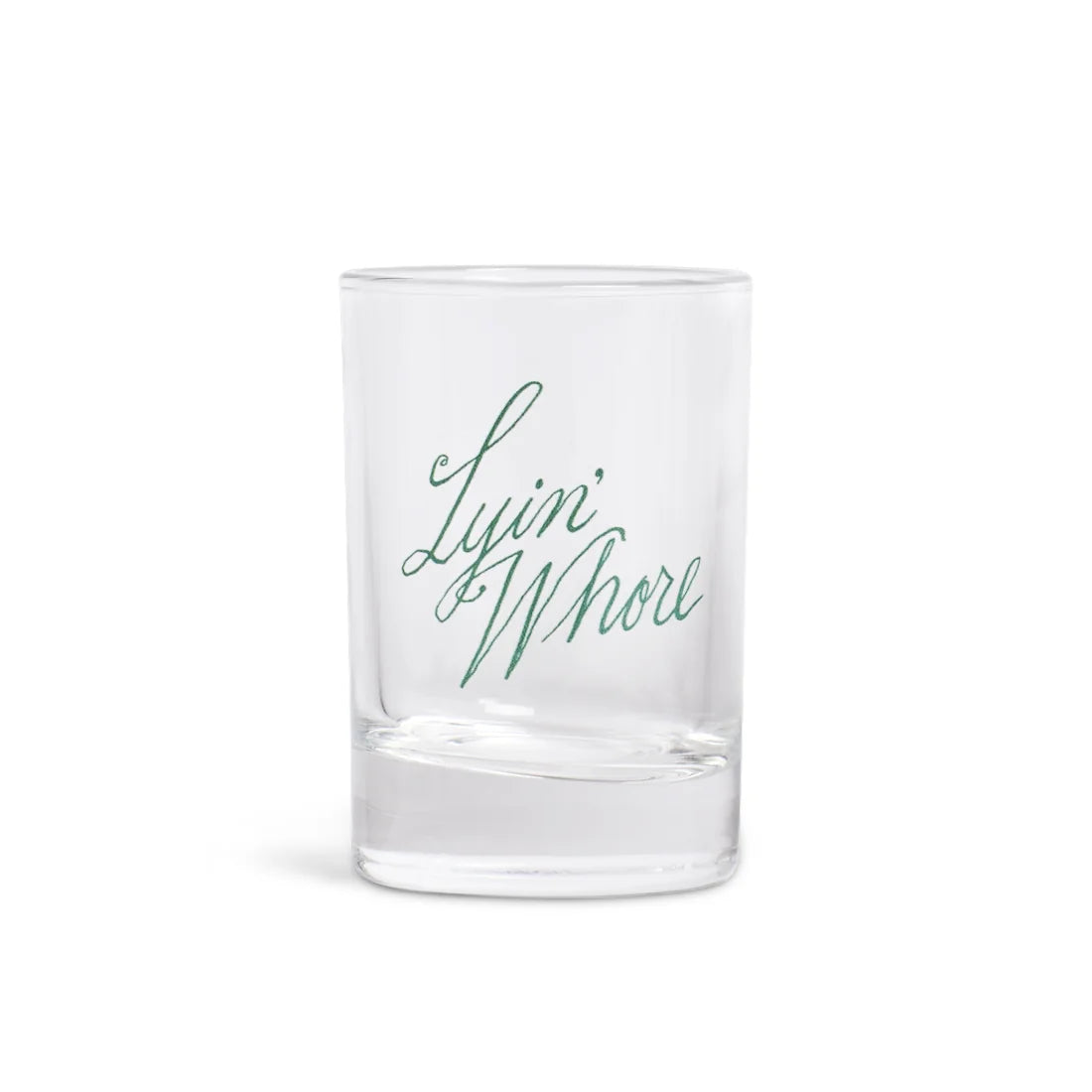 FISHS EDDY Lyin' Whore Shot Glass