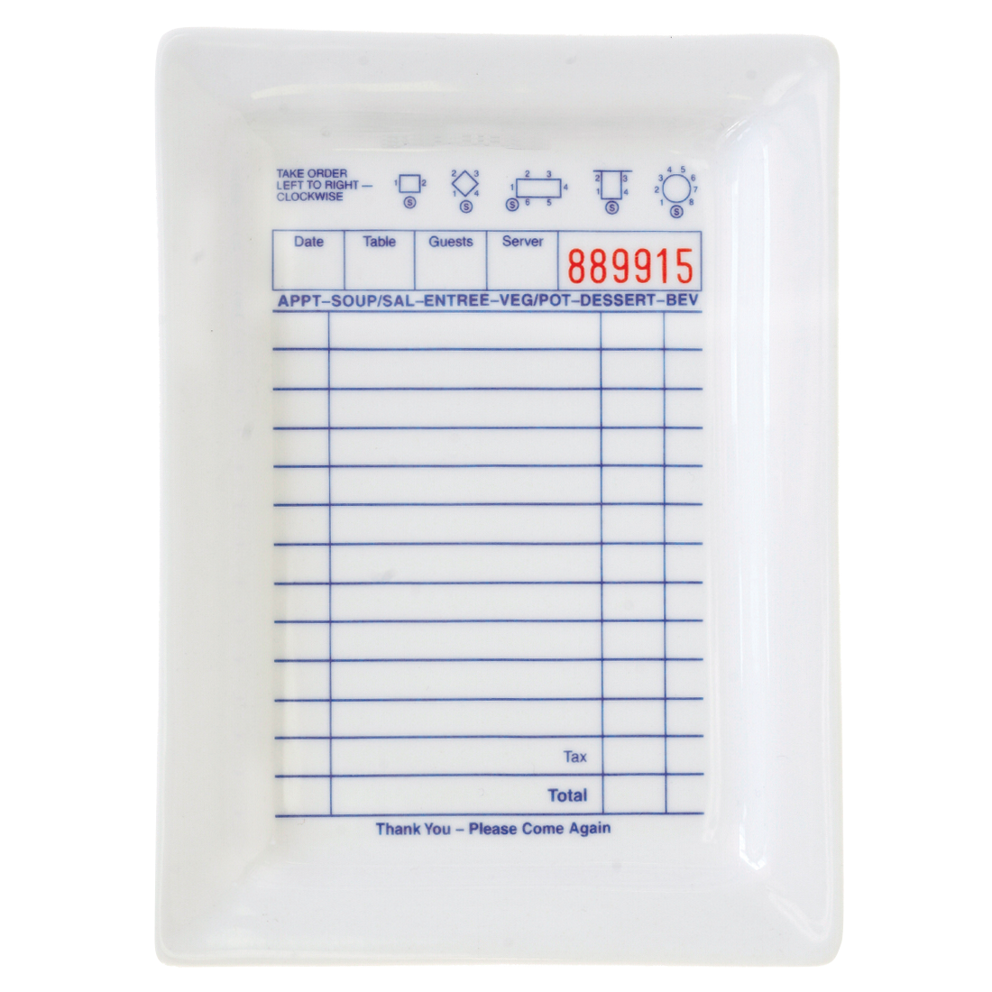 Fishs Eddy Funny Little Trays Guest Check