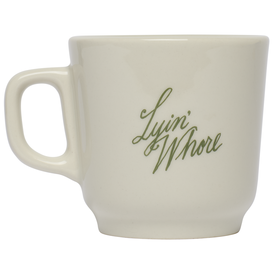 Fishs Eddy Pleasantries Lyin' Whore Mug 12 oz