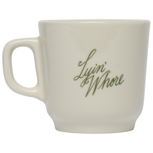 Fishs Eddy Pleasantries Lyin' Whore Mug 12 oz