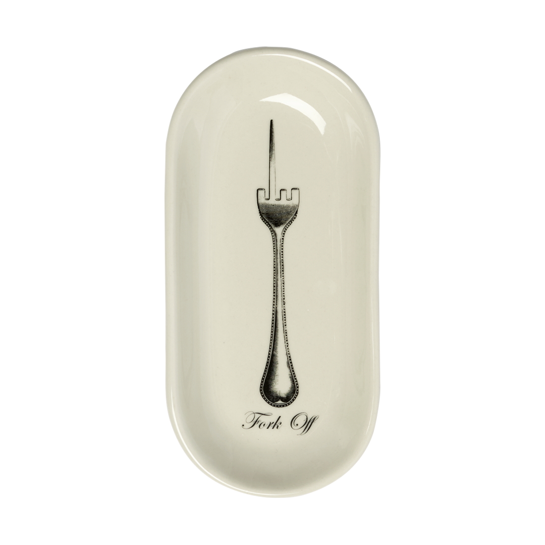 Fishs Eddy Pleasantries Fork Off Tray 7.5 inch