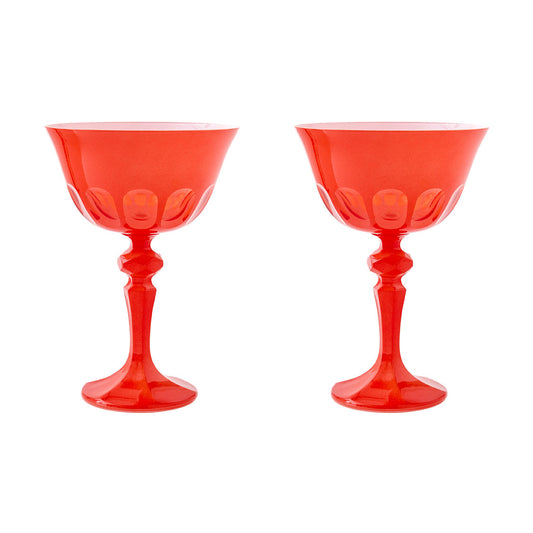 Rialto Glass Coupe Set/2 - Poppy