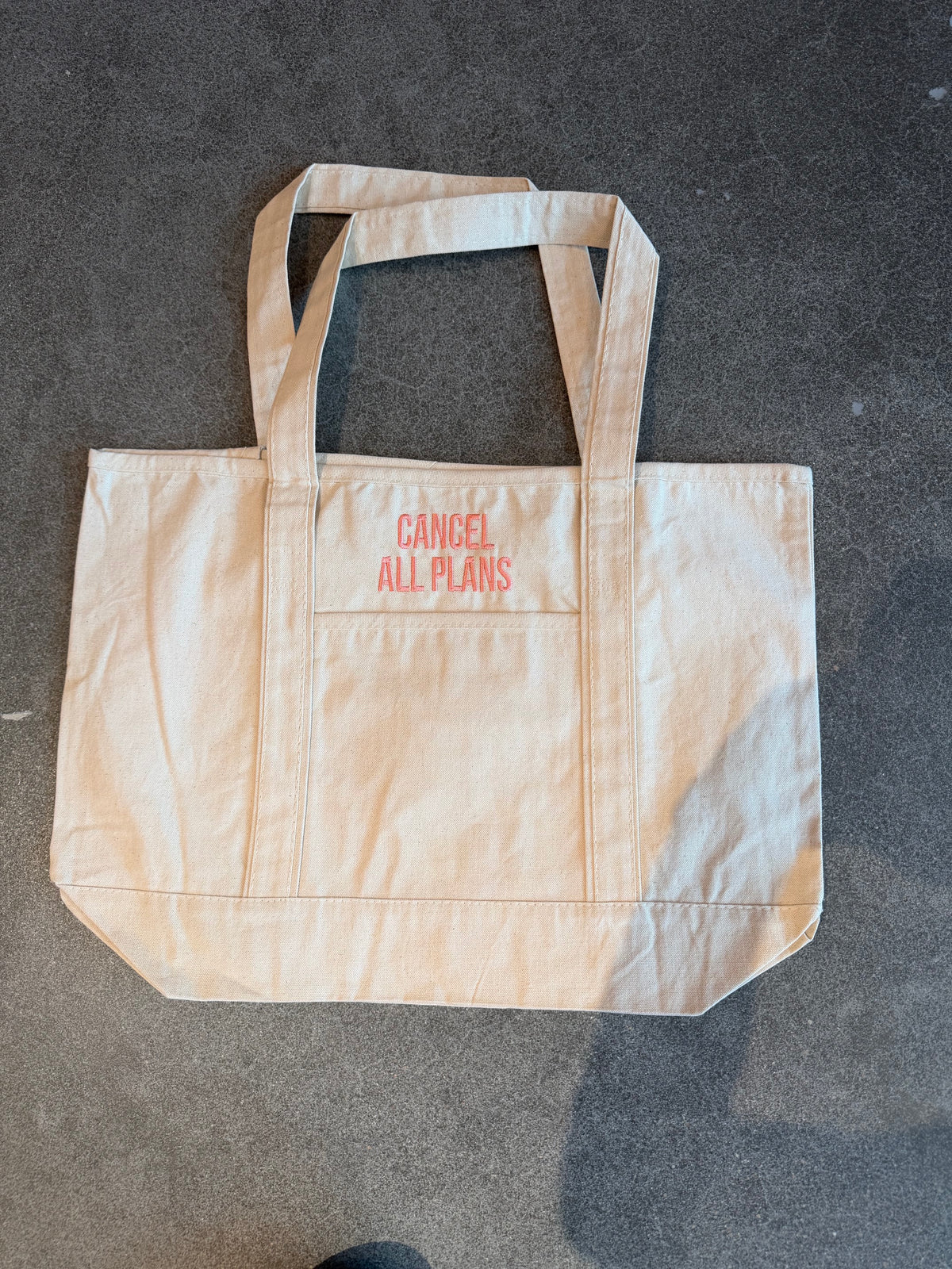Embroidered Canvas Tote Bag – Really Good at Summer / Cancel All Plans