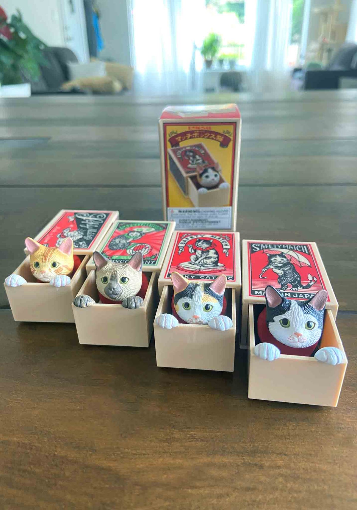Cat Peek Matchbox Cat Figurine Blind Box