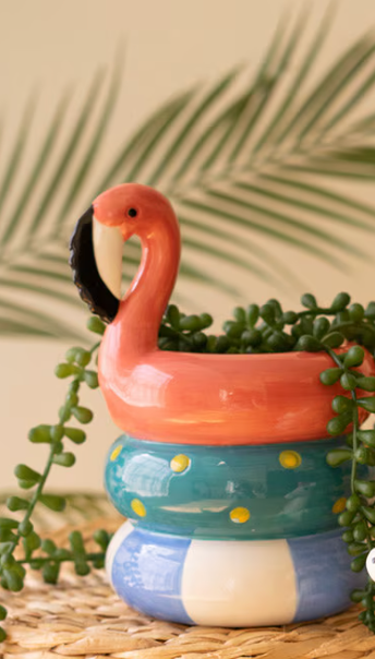 Ceramic Flamingo Floaty Vase