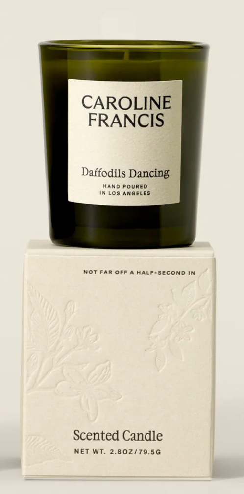 Caroline Francis Daffodils Dancing Candle - Small