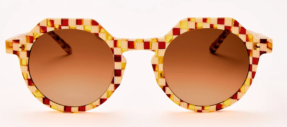 SARDINE - Georgie - Toasted Moxie Checkered Sunglasses