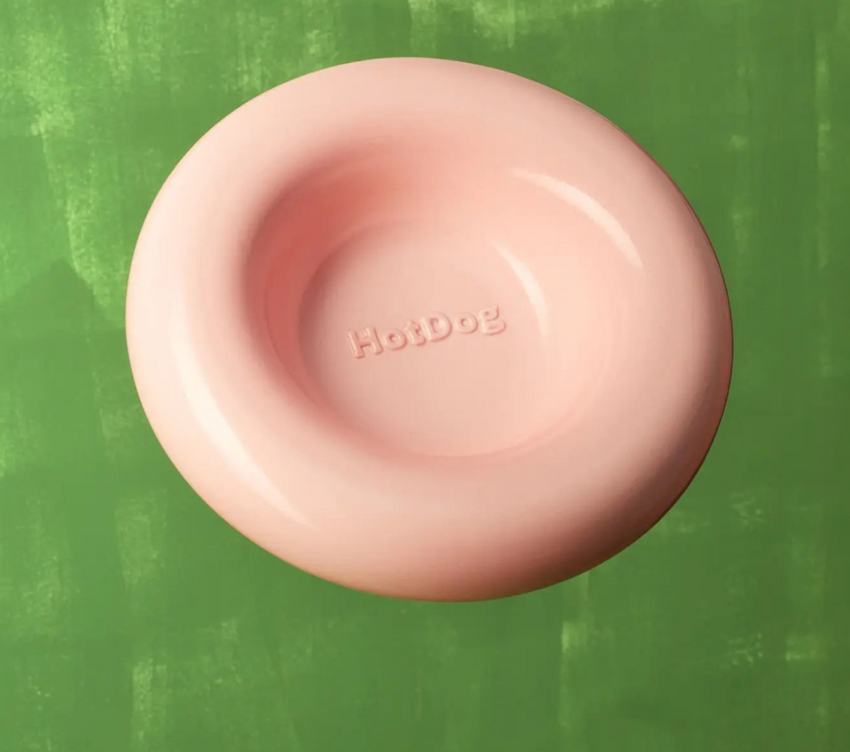 White or pink tube ceramic dog feeder - small x1