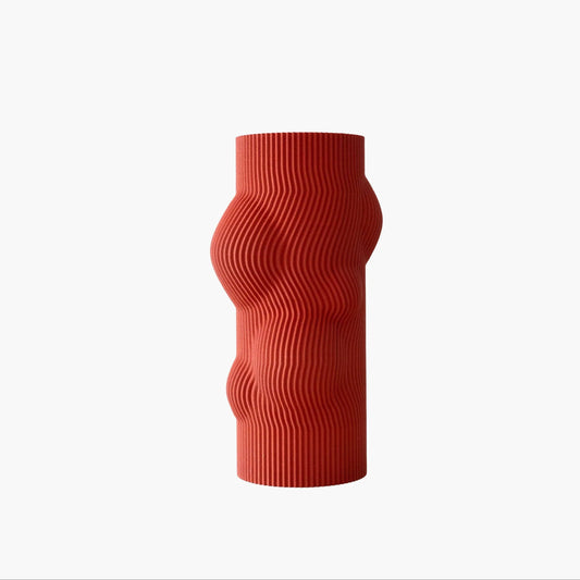 RIPPLE Sculptural Vase | Terracotta