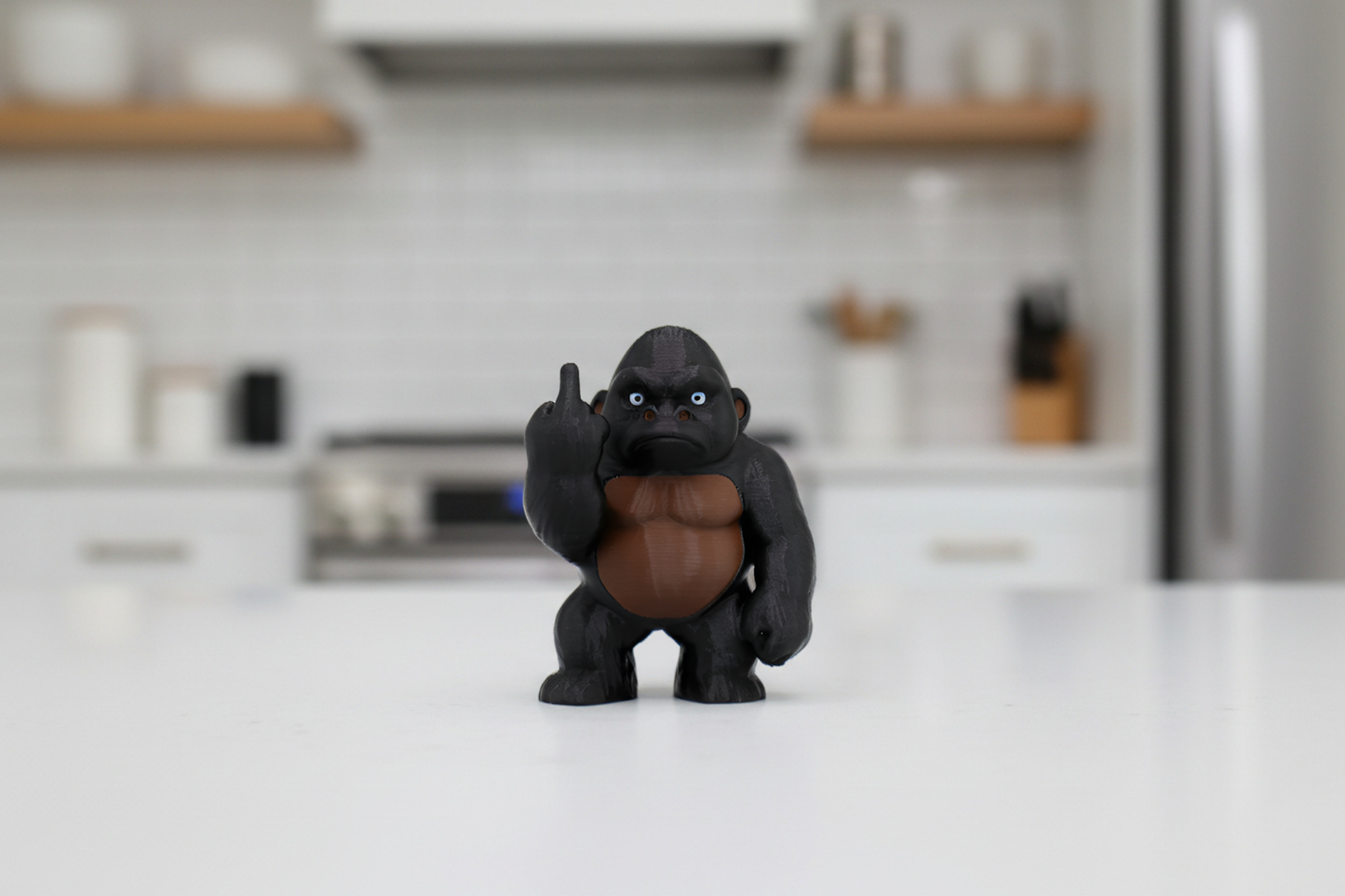 Gorilla Middle Finger Figurine, Funny Gag Gift