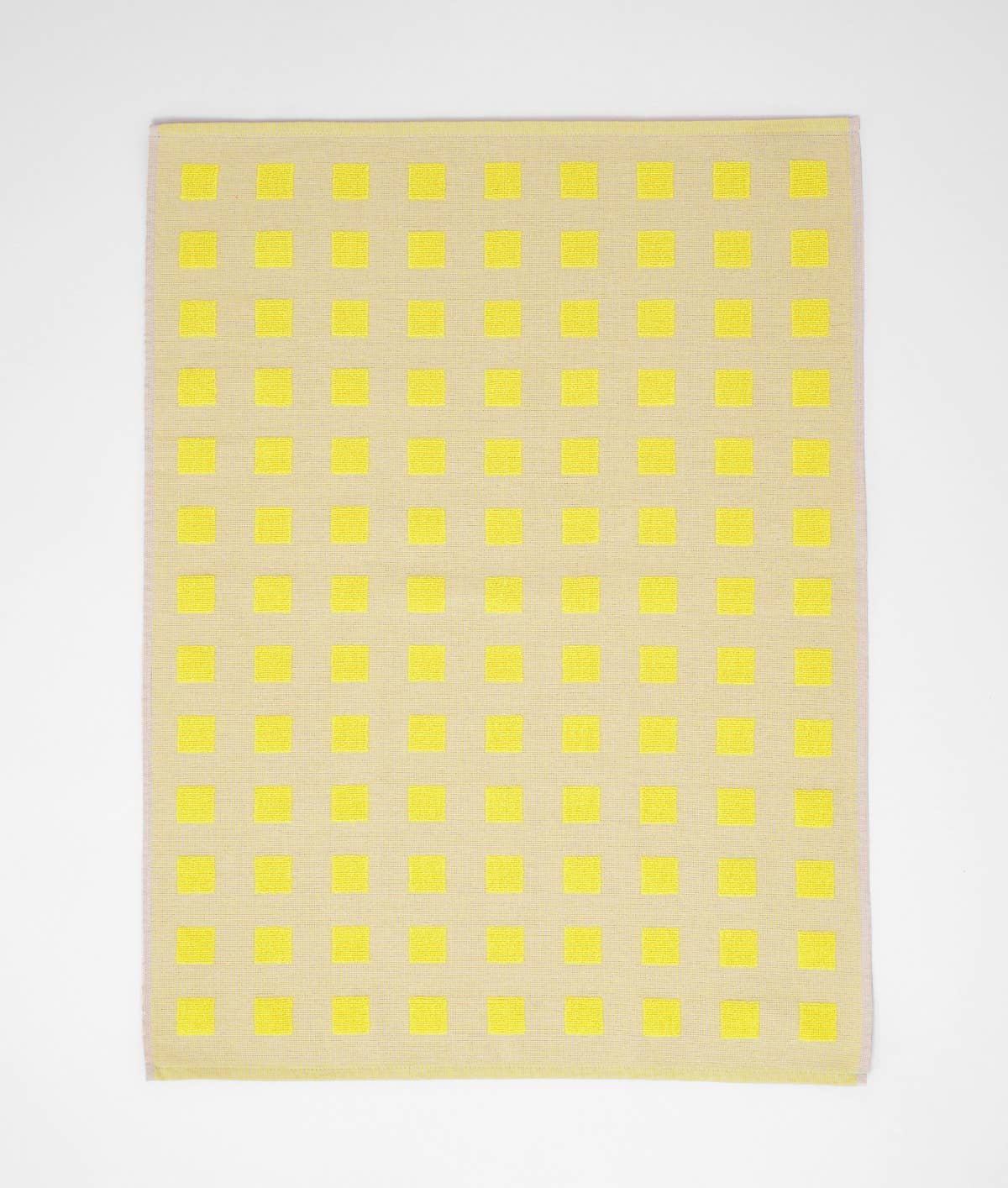 Squares Woven Terry Tea Towel – Oat/Yellow
