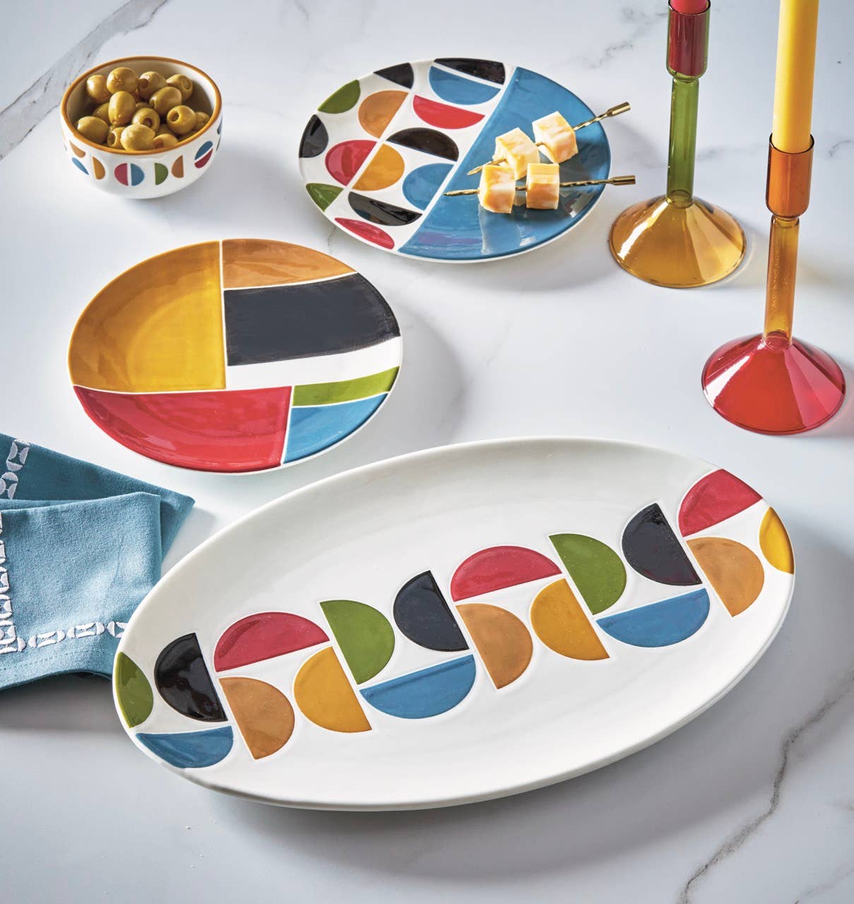 Knoll Everyday Multi Earthenware Oval Platter