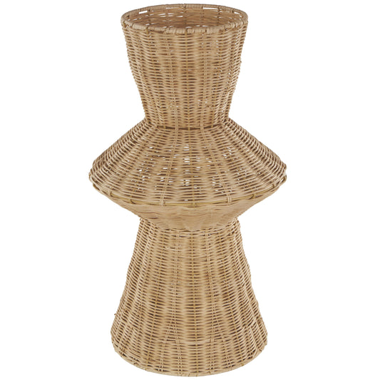 Farmhouse Brown Rattan Vase